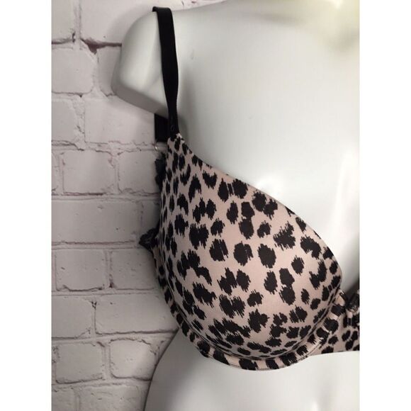 34DD Victoria's Secret Biofit Demi Uplift Bra Underwire Animal Print (228) - Picture 3 of 14